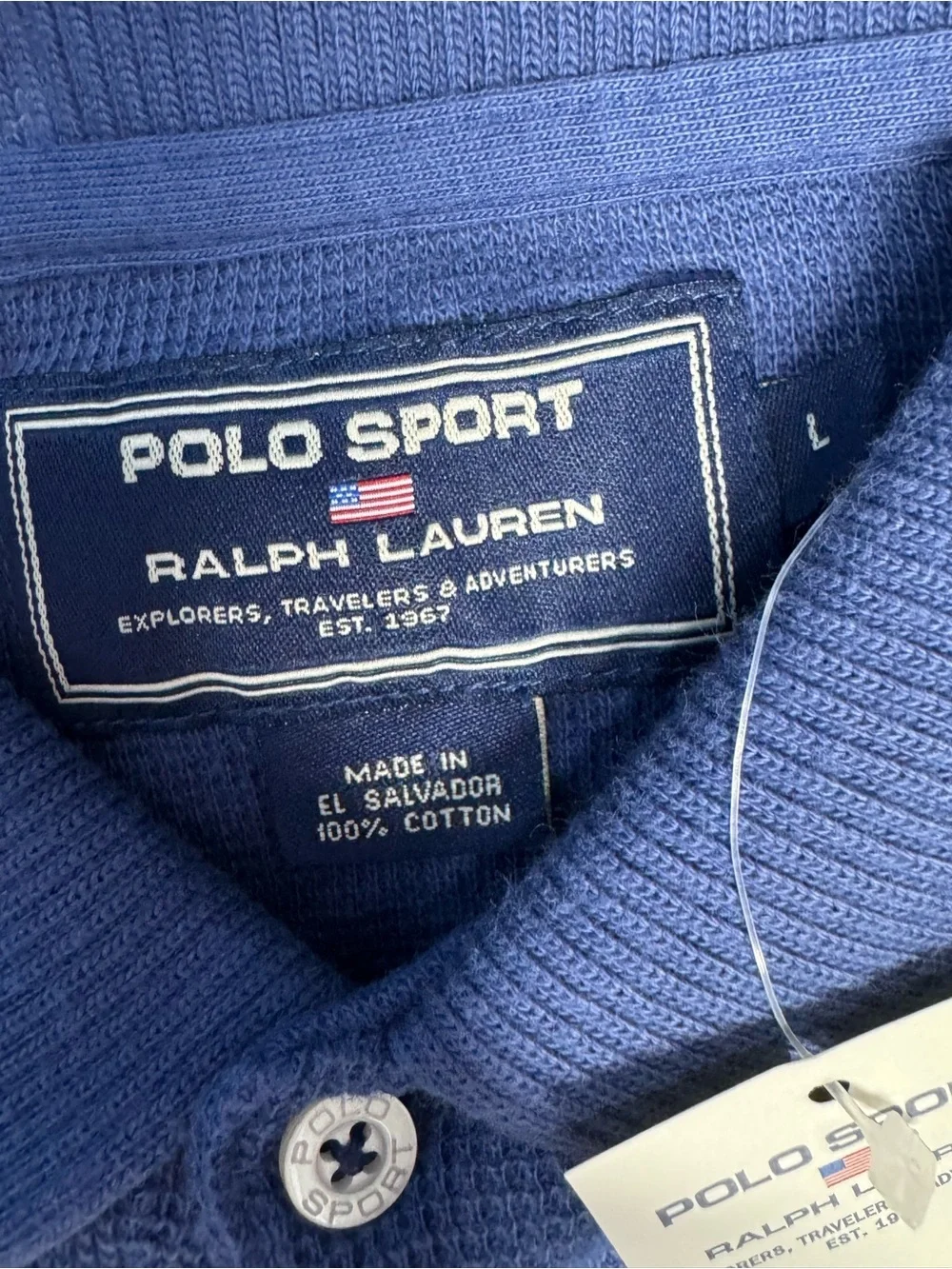 Polo Sport Ralph Lauren Colorblock Polo Shirt Size L Federal Blue / Ocean Run